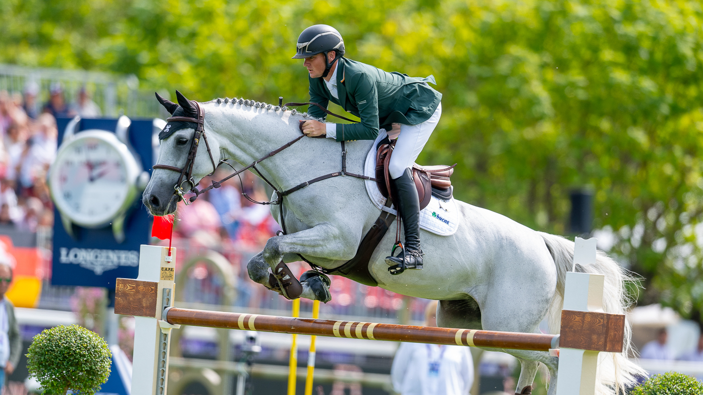 Michael Duffy and Cinca 3 at the European Showjumping Championships