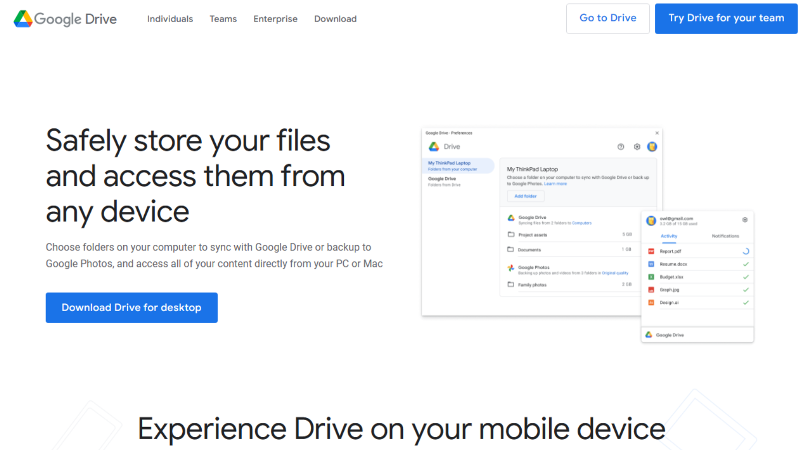 Google One - Cloud Storage, Automatic Phone Backup, VPN and more