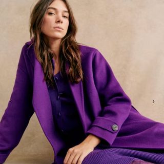 Sezane purple coat