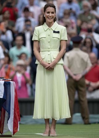Kate Middleton wearing a 50s-style two-piece at Wimbledon 2023