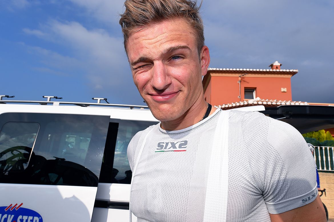 Marcel Kittel blinks into the sunlight