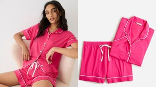 Pink pajamas short set