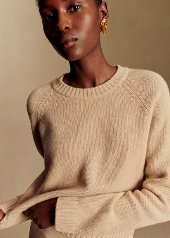 Jason Jumper - Natural Beige - Farmed Yak Wool - Sézane