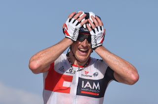 Mathias Frank (IAM Cycling) can't believe he's won