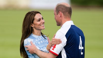 Kate Middleton awarding Prince William with first prize at Guards Polo 2023