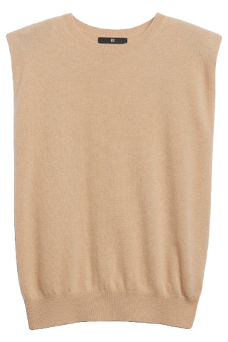 Banana Republic Cashmere Padded-Shoulder Top 