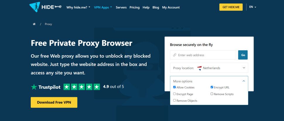 Hide.me Free Proxy Review Hero