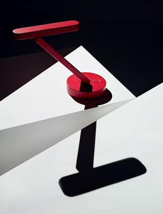 Red structured lamp