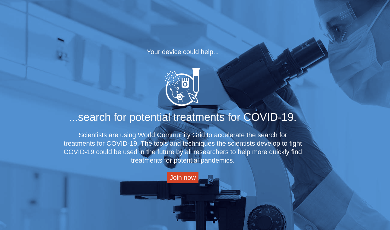 Donate your device to help fight COVID-19