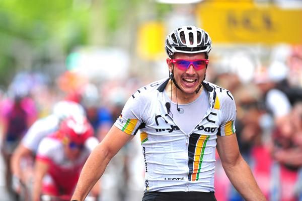 John Degenkolb is understandibly pleased with a hard-fought sprint win
