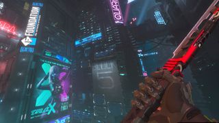 Ghostrunner 2 art director interview; a cyber punk sword in a video game