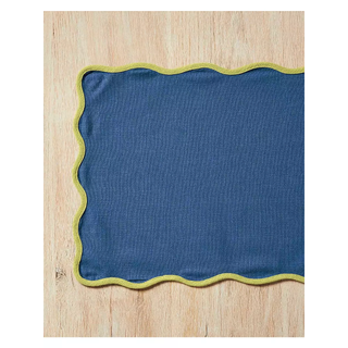 green and blue wave placemat