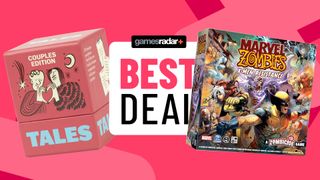 Tales Couples Edition and Marvel Zombies X-Men Resistance boxes on either side of a 'best deal' badge, all against a pink background