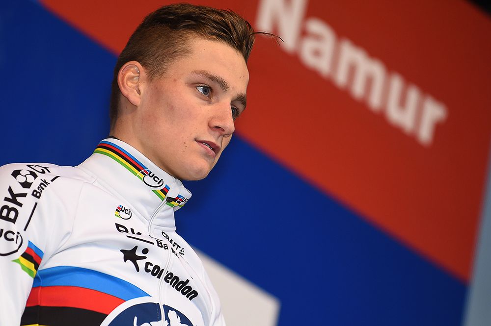 Mathieu van der Poel (Ned) on the Namur podium