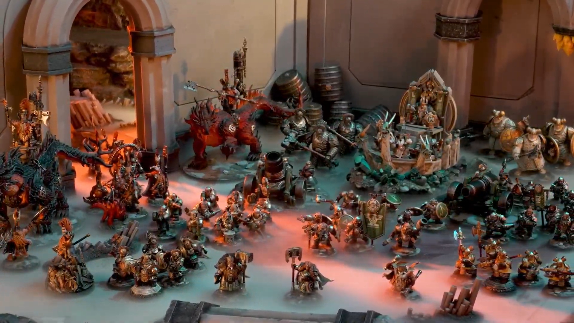 Khazalite Holds army on a mountainous battlefield