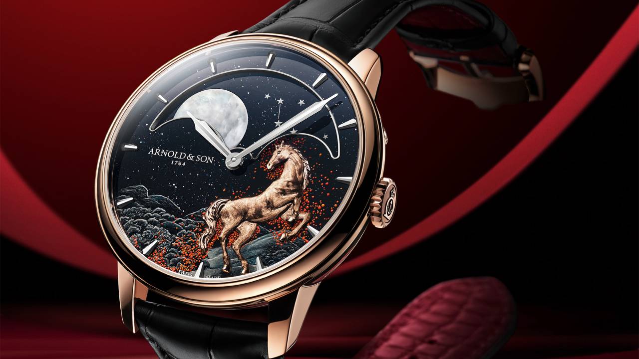 Arnold &amp; Son Perpetual Moon 41.5 Red Gold "Year of the Horse"