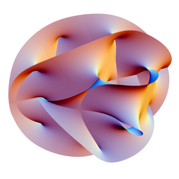 Superstring theory illustration