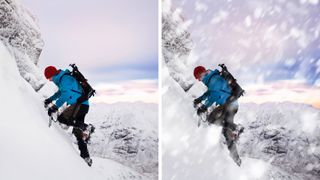 Make it snow! Make snowy scenes with free Photoshop Elements snow brush