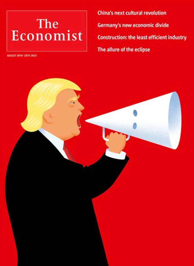 An August 2017 cover for The Economist uses KKK imagery. It's not the only one...