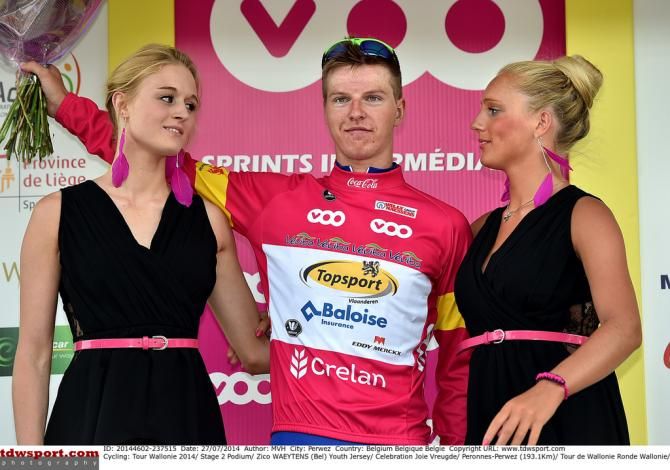 Zico Waeytens (Topsport Vlaanderen - Baloise) in the best young riders jersey