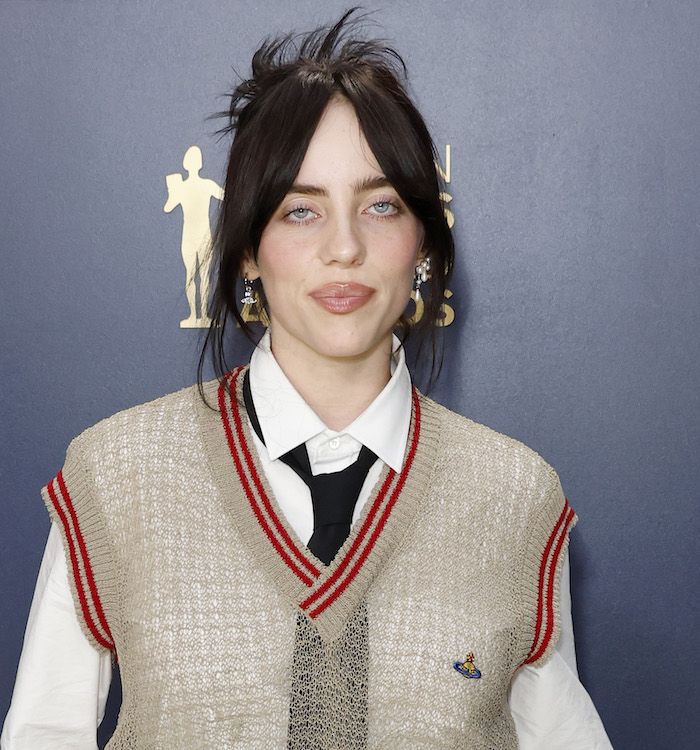 Billie Eilish on the SAG Awards red carpet