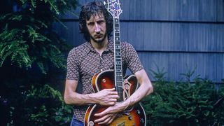 Pete TOWNSHEND, of The Who, posed, in Locust Valley, Long Island, 1971
