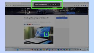Screenshot showing how to use Windows 11 PowerToys Text Extractor - Window plus shift plus T