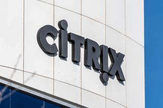 The Citrix logo on the side of a building