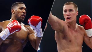 Head-to-head image of heavyweight boxers Anthony Joshua and Otto Wallin in advance of the Joshua vs Wallin live stream from Saudi Aradia.