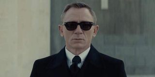 Daniel Craig wearing sunglasses as James Bond in Spectre