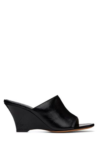 Khaite Black The Marion Wedge Heeled Sandals