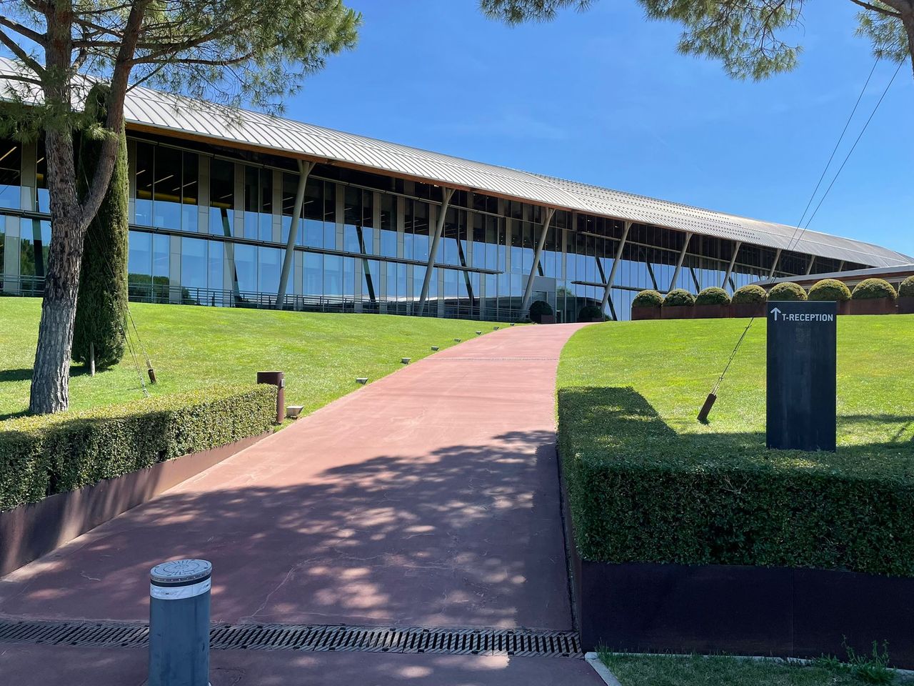 The front entrance to the Technogym village