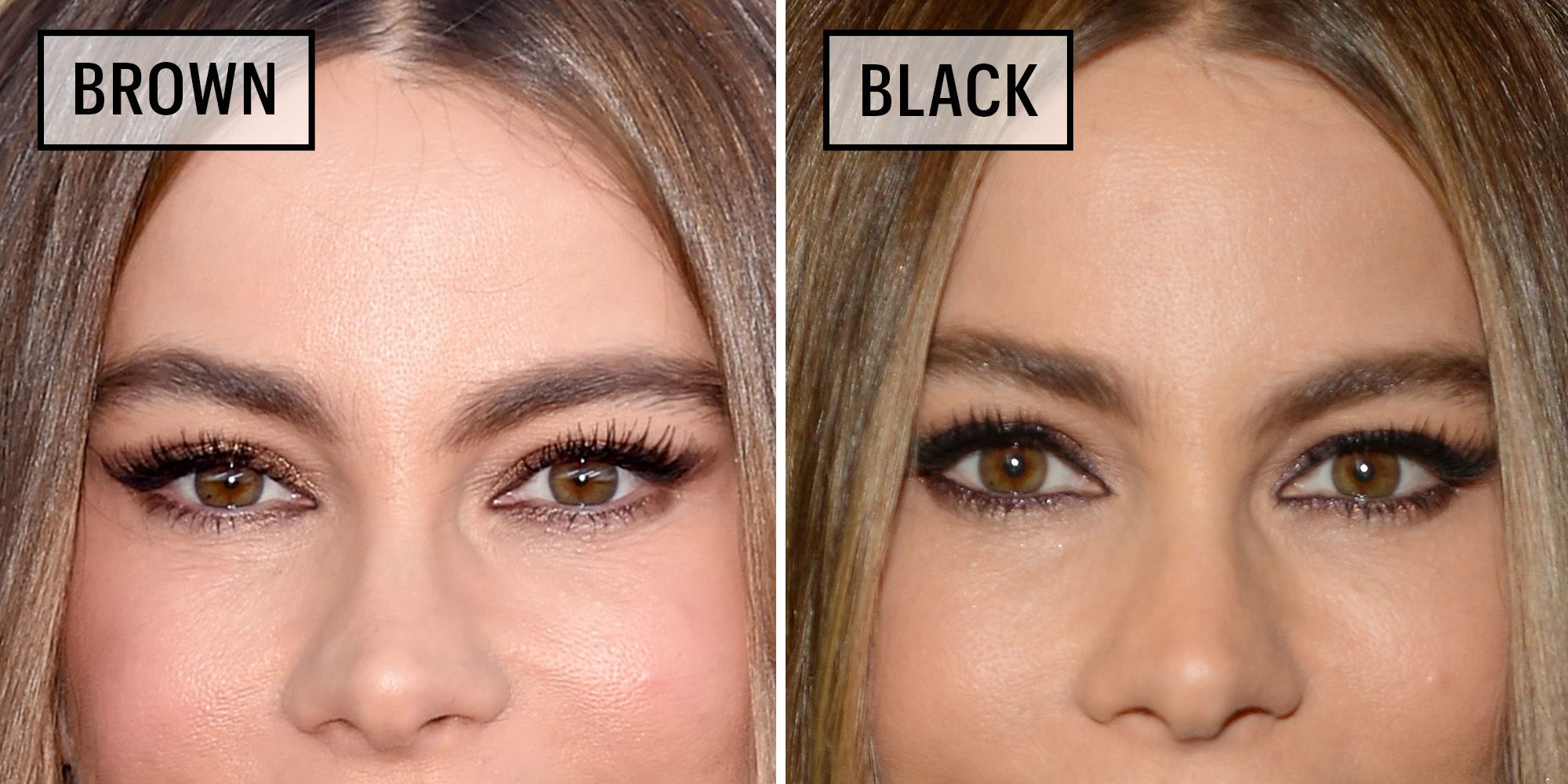 Celebrities Wearing Black Versus Brown Eyeliner - Why You Should Wear Brown | Marie Claire