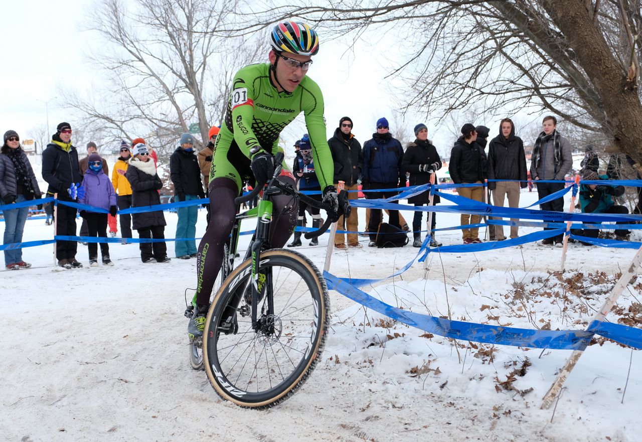 Curtis White (Cannondale) seemed to struggle with todays conditions