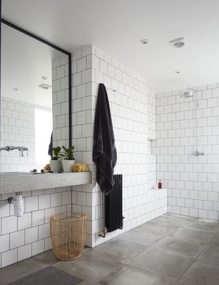 a modern wet room bathroom space
