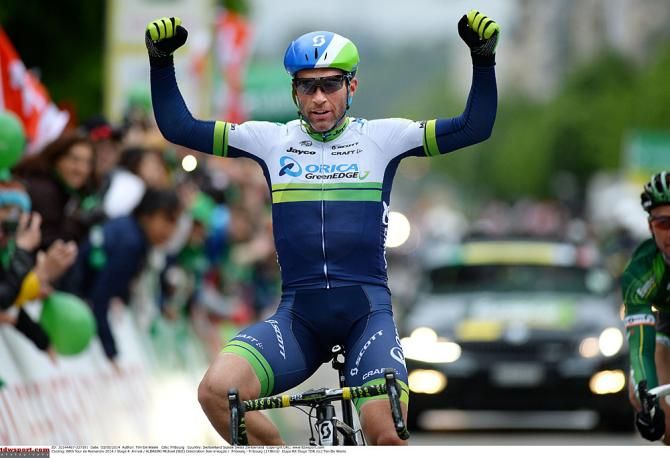 Michael Albasini (Orica-GreenEdge) takes the stage win