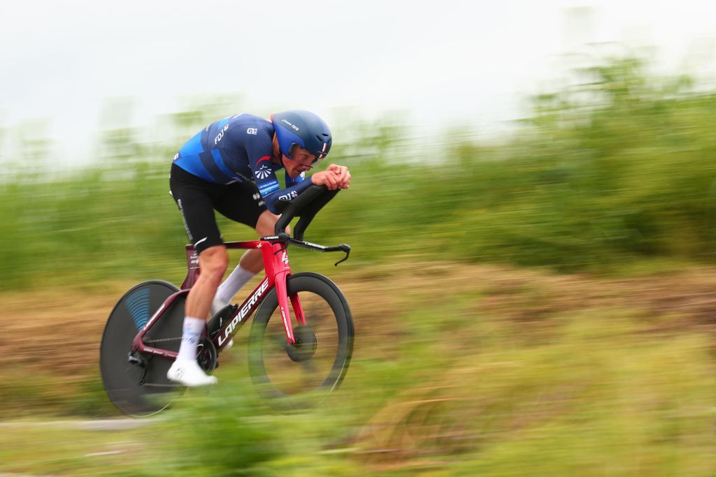 Riders on the course on stage 9 of the Giro d'Italia 2023