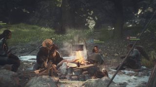 Dragons Dogma 2 tips party resting around campfire