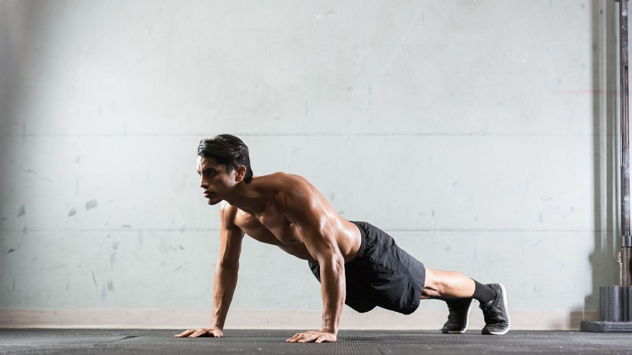 Man doing a push up