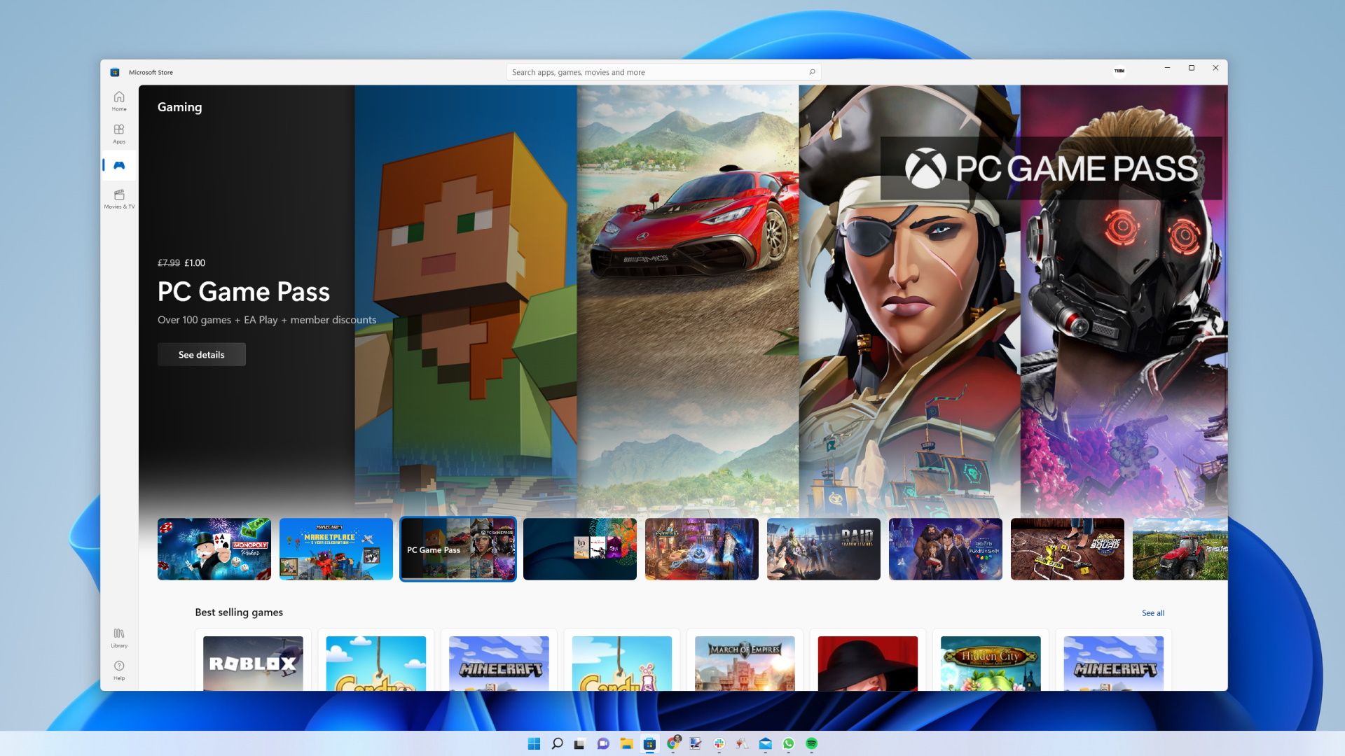 Microsoft Store running on Windows 11