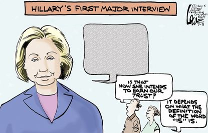 Political cartoon U.S. Hillary Clinton Media