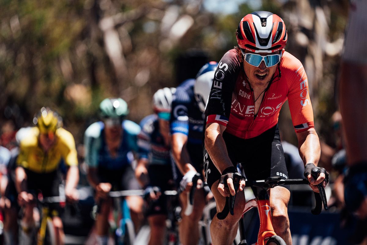 Picture by Zac Williams/SWpix.com - 25/01/2025 - Cycling - 2025 Santos Tour Down Under, Stage 5 Mclaren Vale to Willunga Hill, Adelaide, Australia - Geraint THomas, Ineos Grenadiers.