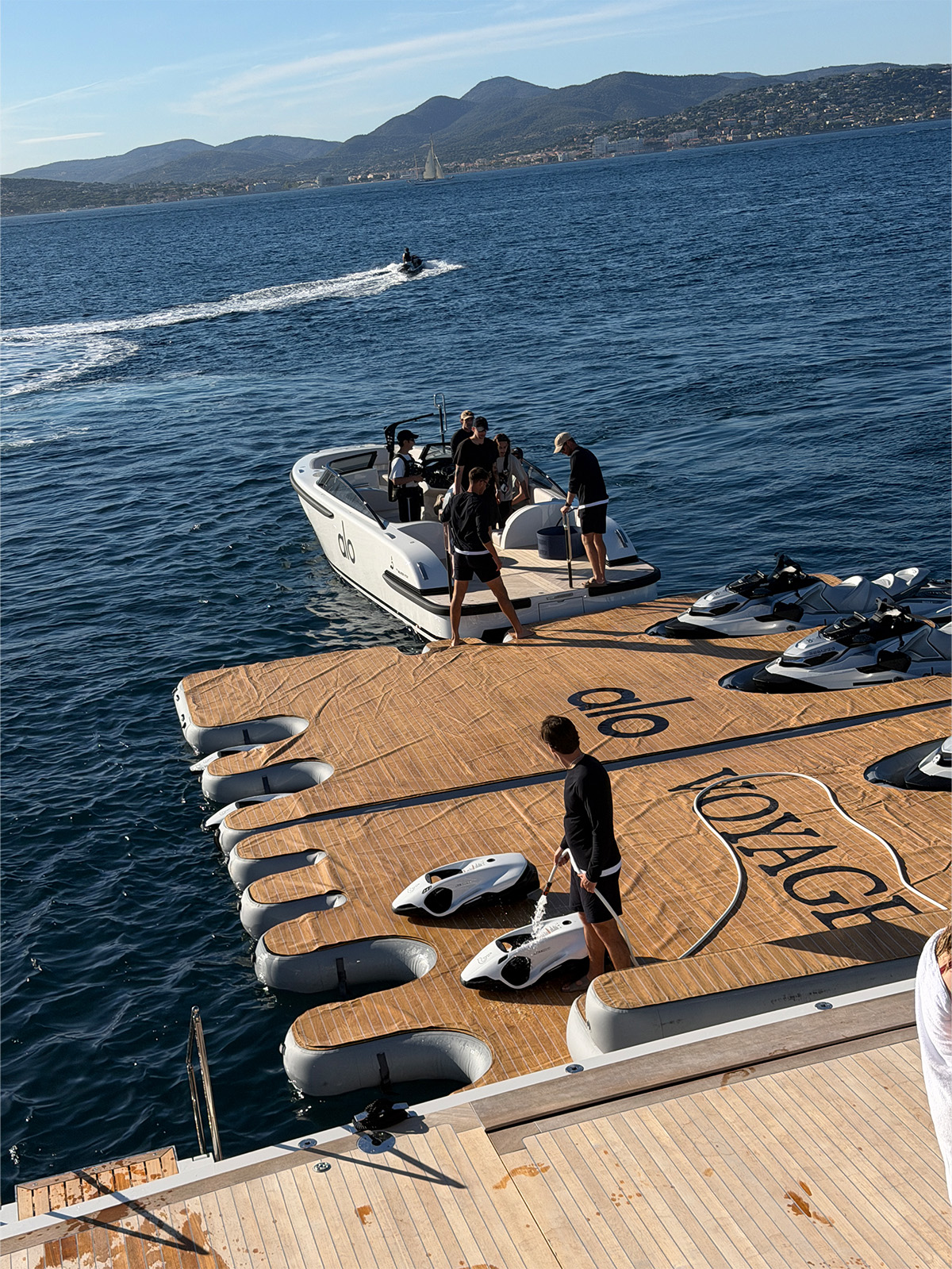 Jetskis on the Alo Voyage.