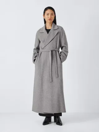 Marella Ardenza Wool Blend Overcoat, Light Grey