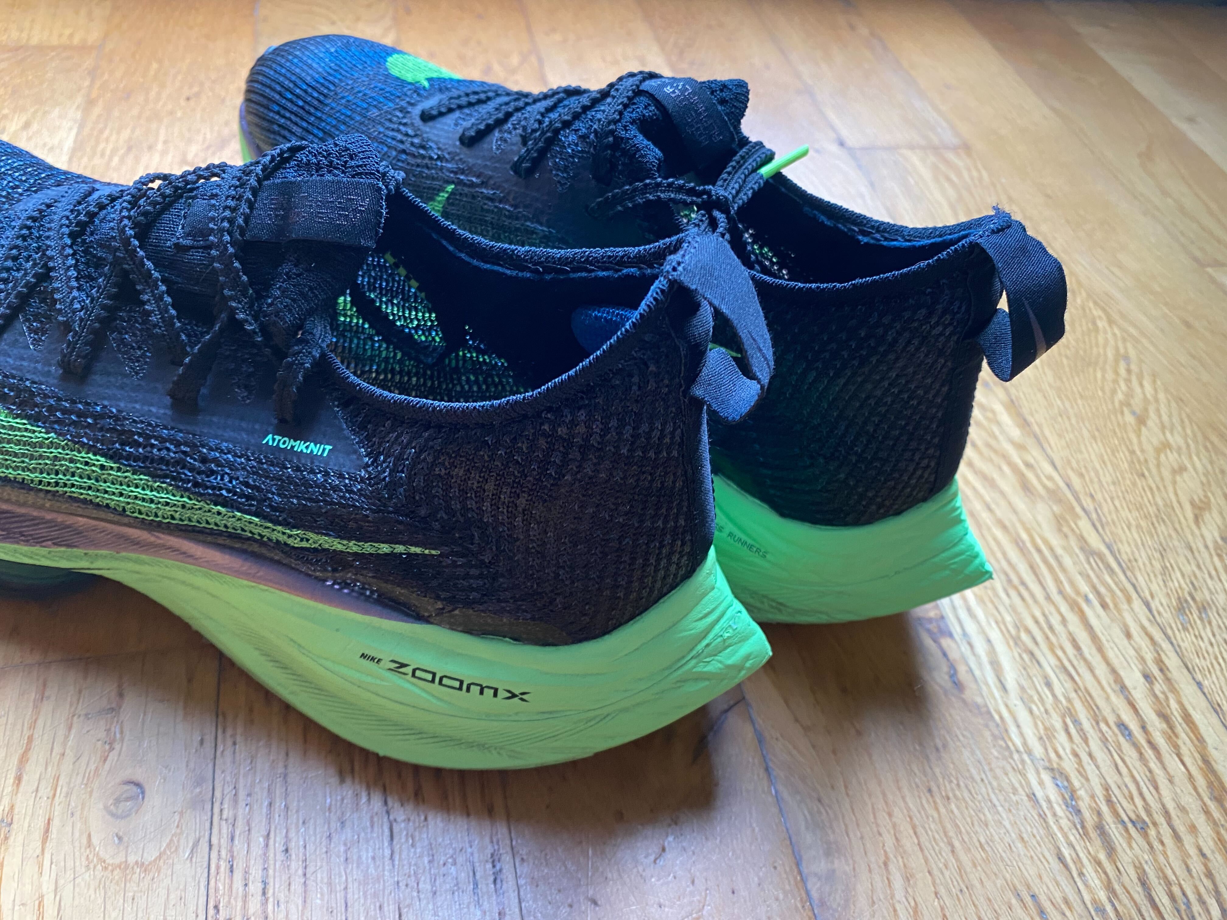 a photo of the back of the Nike Air Zoom Alphafly Next% Flyknit