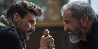 Frank Grillo and Mel Gibson in Boss Level
