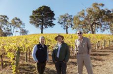 Left to right: Matthew Deller of Walla Walla, Larry Jacobs and Marc Dobson of Hahndorf Hill