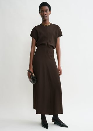 Slouch Waist Dress Bark