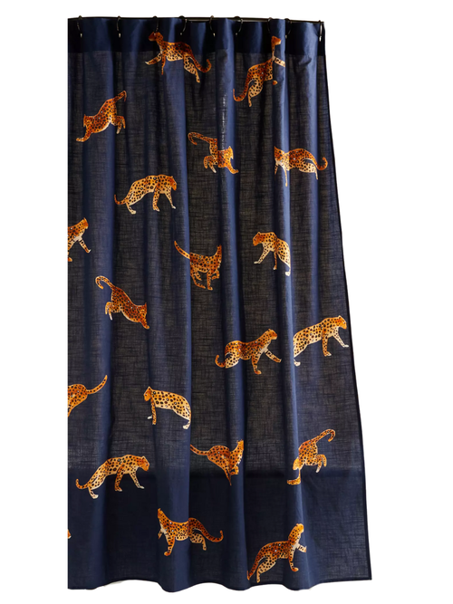 Leopard Cotton Shower Curtain
