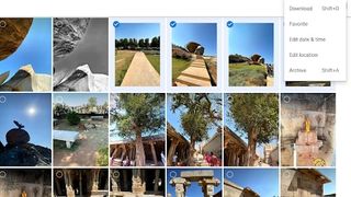 a screenshot of Google Photos' options for images